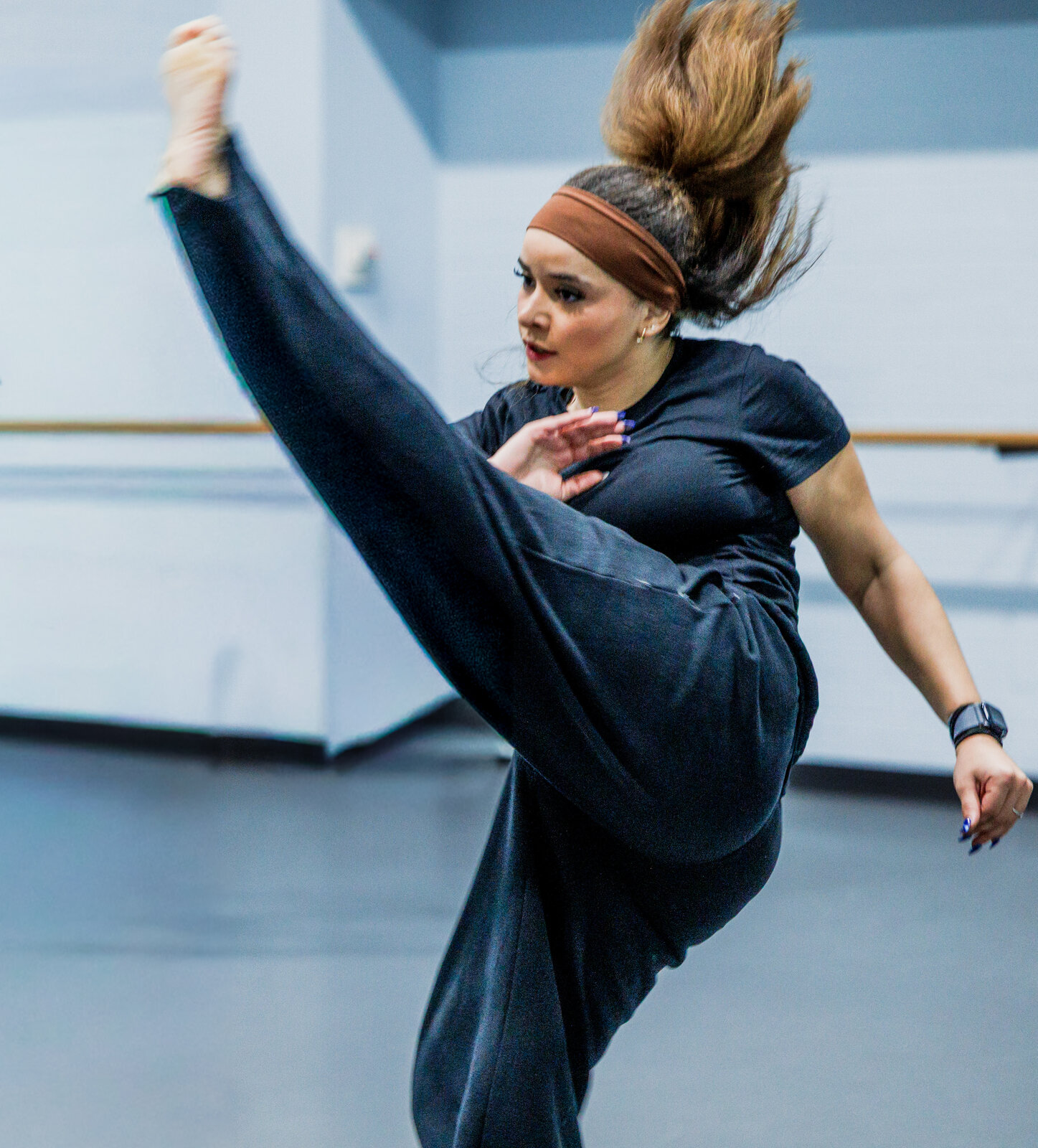 Flow and Fortitude &mdash; student high kick